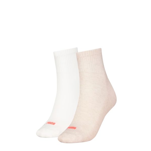 PUMA PUMA Women's Heart Short Crew Socks 2 Pack, Oatmeal