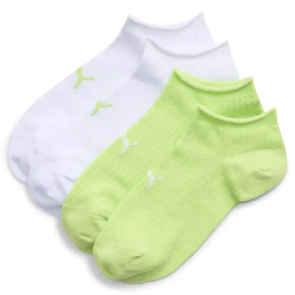 PUMA PUMA Women's Sneaker Socks (2-Pack), Women, Lime, 35/38