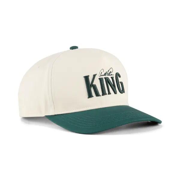 PUMA PUMA x ARNOLD PALMER King Dad Cap Men, Golf, Alpine Snow/Forest Green, OSFA