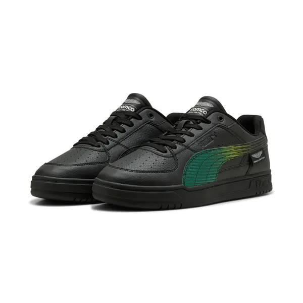 PUMA PUMA x ASTON MARTIN ARAMCO F1® TEAM Caven III Low Sneakers Unisex, Motorsport, Black/Lime Shimmer, 44