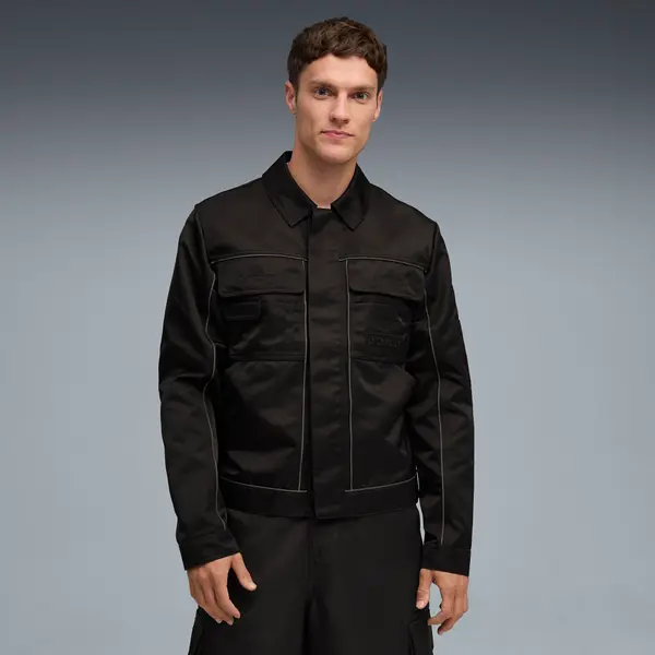 PUMA PUMA x ASTON MARTIN ARAMCO F1® TEAM Full-Zip Gear Jacket Men, Clothing, Black, S