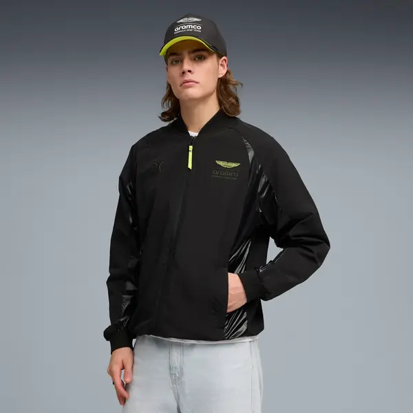 PUMA PUMA x ASTON MARTIN ARAMCO F1® TEAM Lifestyle Bomber Jacket Men, Clothing, Black, S