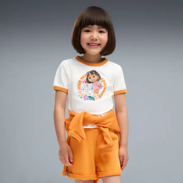 PUMA PUMA x DORA THE EXPLORER Slim Ringer Tee Kids, Clothing, White, 4-5Y