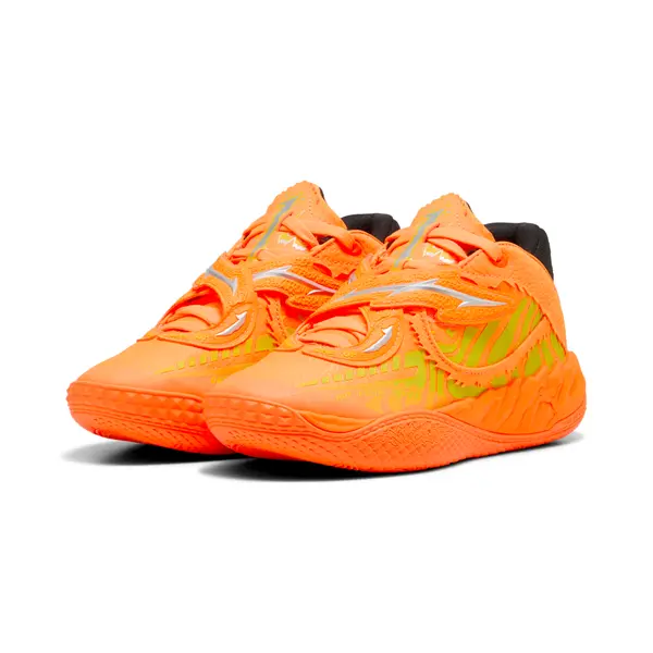 PUMA PUMA x FAST & FURIOUS MB.05 LA Basketball Shoes Youth, Shop, Heat Fire/Lux Lime, 35.5