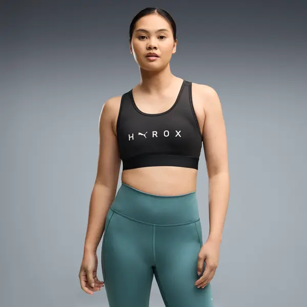 PUMA PUMA x HYROX Mid Sports Bra Women, Clothing, Black, S