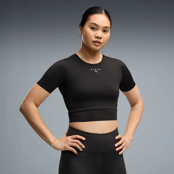 PUMA PUMA x HYROX PWRMODE Crop Tee Women, Clothing, Black, XXS