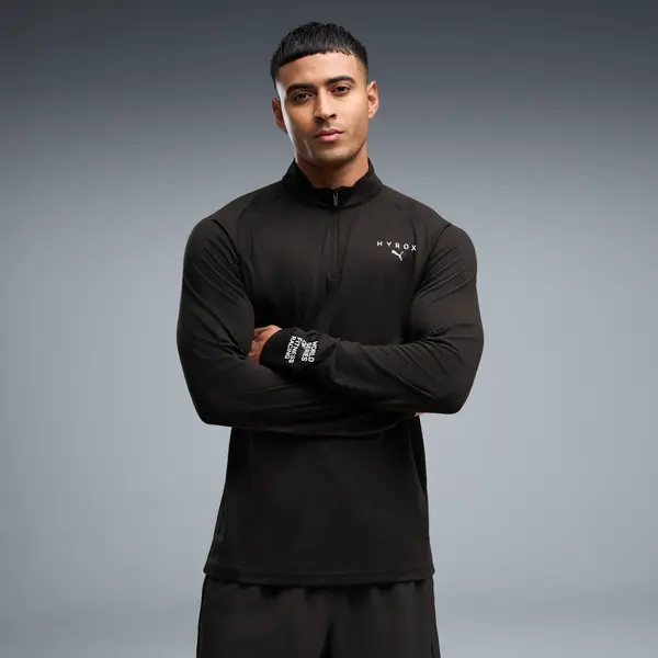 PUMA PUMA x HYROX Quarter-Zip Tee Men, Clothing, Black, S