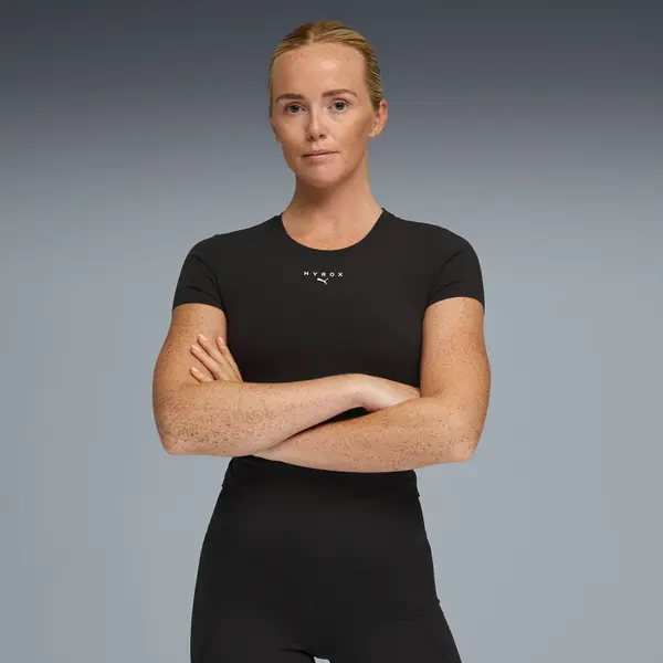 PUMA PUMA x HYROX Shapeluxe Crop Tee Women, Clothing, Black, S