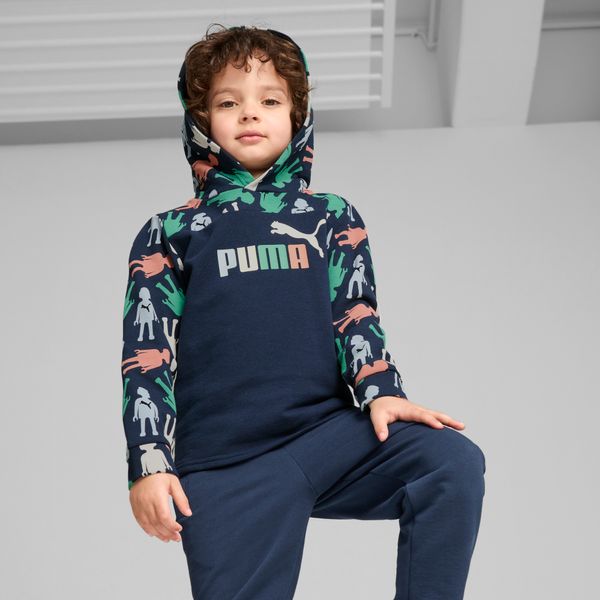 PUMA Puma x PLAYMOBIL® Hoodie Kids, Blue, Size 7-8Y, Clothing