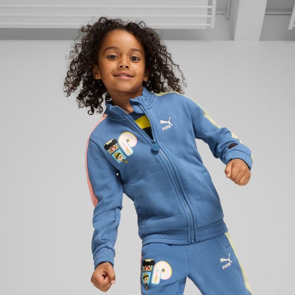 PUMA Puma x PLAYMOBIL® T7 Jacket Kids, Blue, Size 7-8Y, Clothing