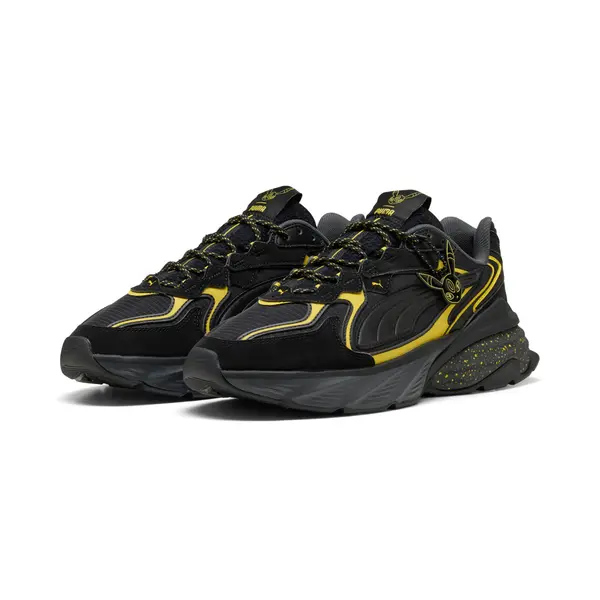 PUMA PUMA x POKÉMON Fade Umbreon Sneakers Unisex, Seasonal, Black/Energizing Yellow, 44
