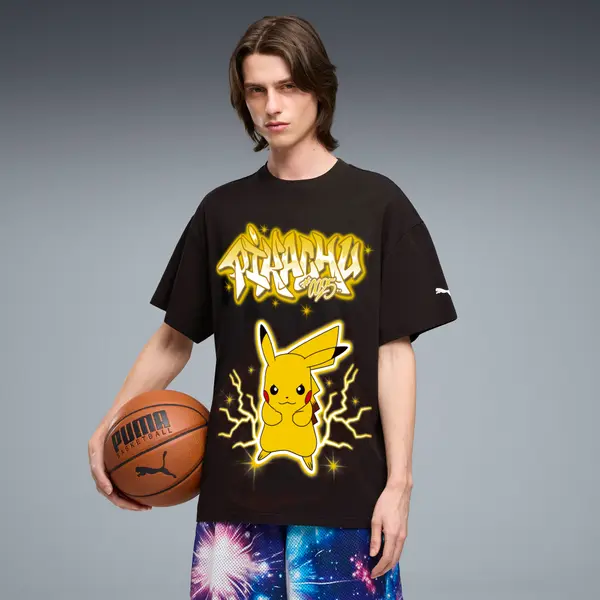 PUMA PUMA x POKÉMON Pikachu Oversized Tee Men, Clothing, Black, S