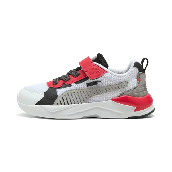 PUMA PUMA X-Ray 3 MID 90s Sneakers Kids, Shoes, White/Gray Echo/Red, 27.5
