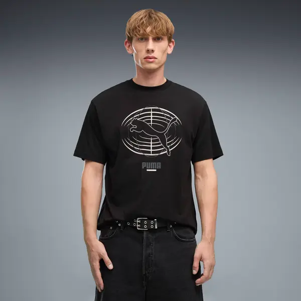PUMA PUMATECH Relaxed Graphic Tee Men, Clothing, Black, S