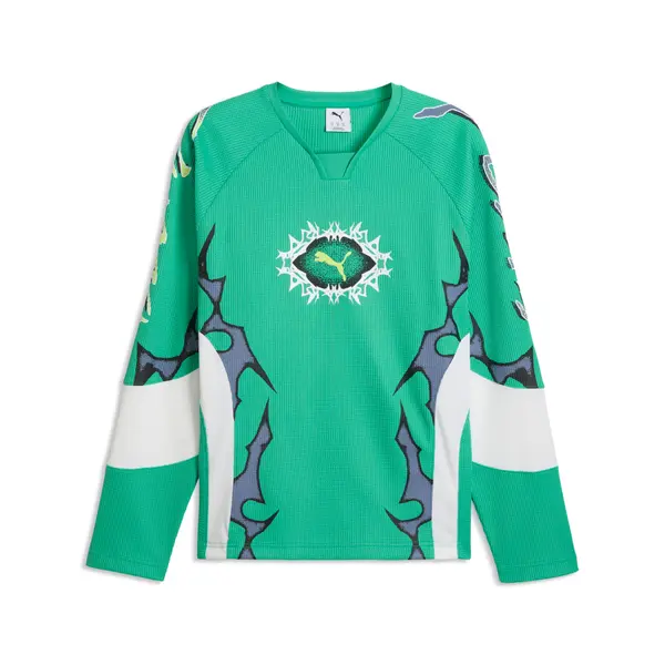 PUMA PUMATECH-X Waffle Long Sleeve Top Men, Lifestyle, Vibrant Green, S