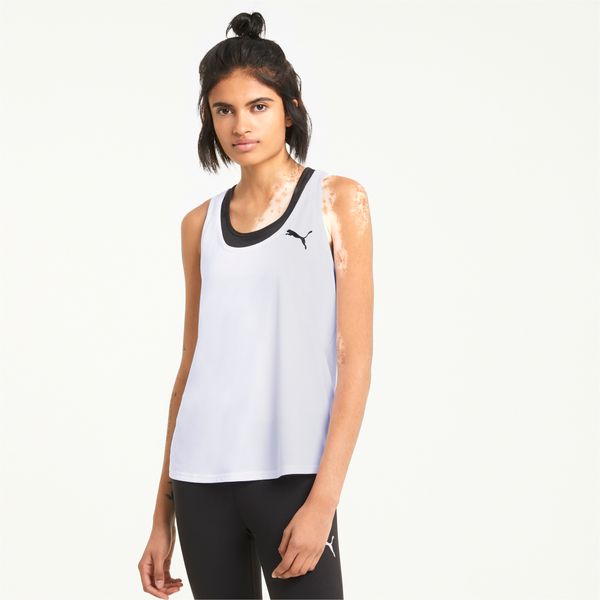 PUMA Women's Puma Active Tank Top, White, Size XS, Clothing