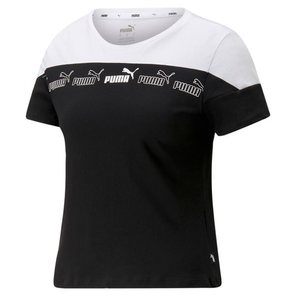PUMA Women's Puma Around the Block T-Shirt, Black, Size M, Clothing