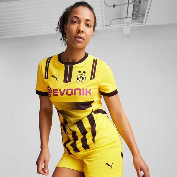 PUMA Women's Puma Borussia Dortmund 24/25 Cup Jersey, Yellow, Size M, Clothing