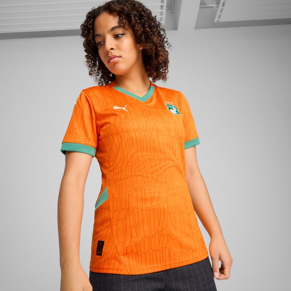 PUMA Women's Puma CÃ´te d'Ivoire 2025 Home Jersey, Orange, Size S, Clothing