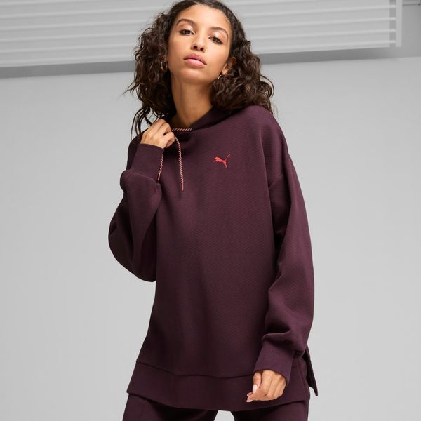 PUMA Women's Puma CLASSICS Oversized Hoodie, Purple, Size S, Clothing