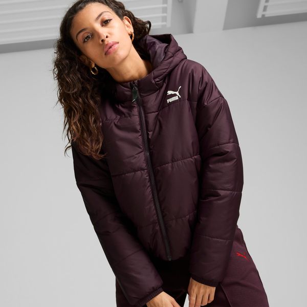 PUMA Women's Puma Classics's Padded Jacket, Purple, Size S, Clothing