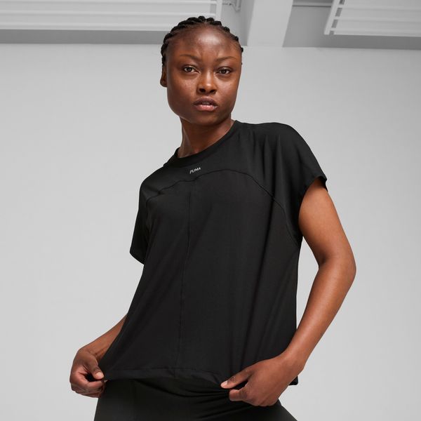 PUMA Women's Puma CLOUDSPUN Mix T-Shirt, Black, Size M, Clothing