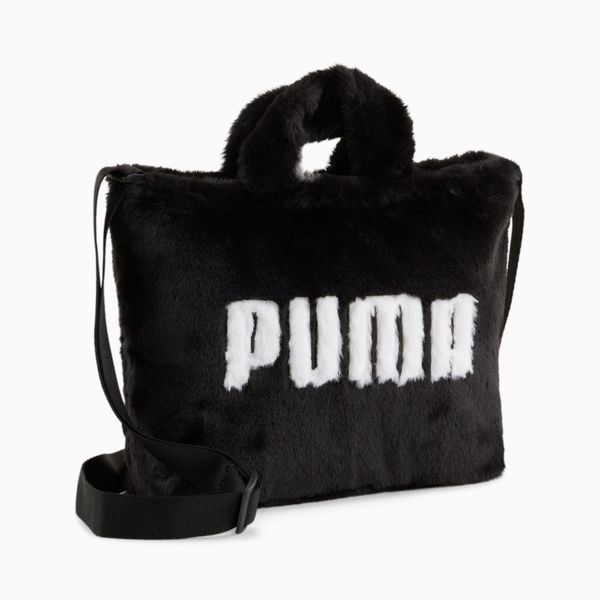 PUMA Women's PUMA Core Fur Mini Tote Bag, Black