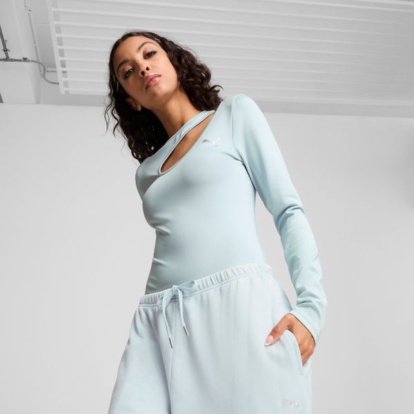 PUMA Women's Puma DARE TO Bodysuit, Blue, Size XS, Clothing