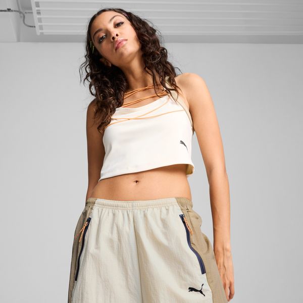 PUMA Women's Puma DARE TO Crop Top, White, Size M, Clothing