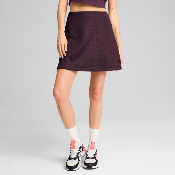 PUMA Women's Puma DARE TO Raised Texture Skirt, Purple, Size M, Clothing