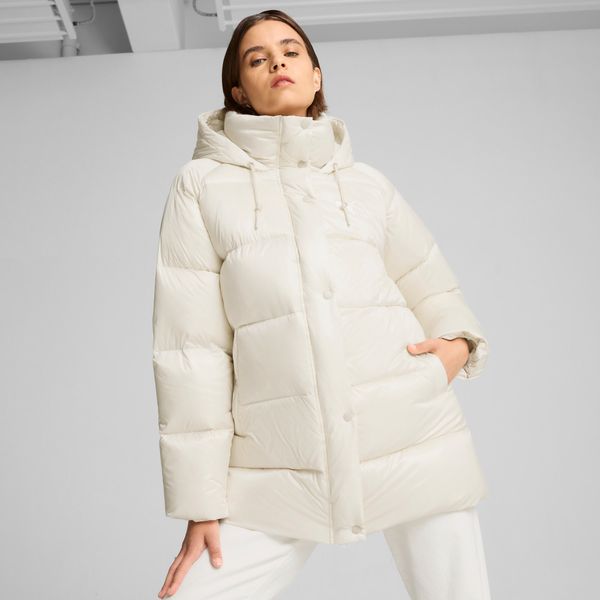 PUMA Women's Puma Down Jacket, White, Size M, Clothing