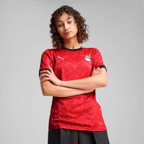 PUMA Women's Puma Egypt 2025 Home Jersey, Red, Size XS, Clothing