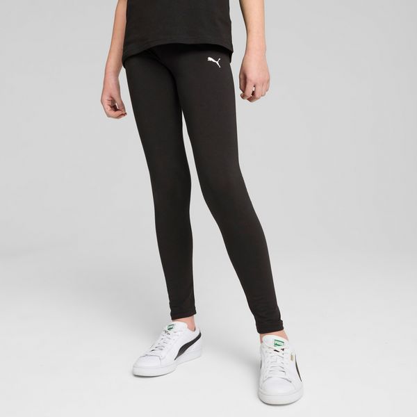 PUMA Women's Puma ESS Leggings Youth, Black, Size 9-10Y, Clothing