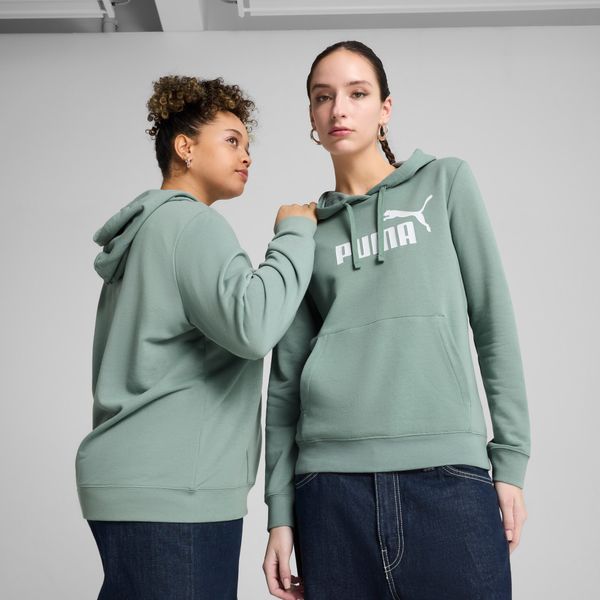 PUMA Women's Puma ESS No. 1 Logo Hoodie, Green, Size M, Clothing