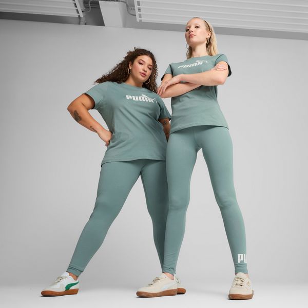 PUMA Women's Puma ESS No. 1 Logo Leggings, Green, Size M, Clothing