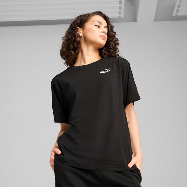 PUMA Women's Puma ESS TAPE Relaxed T-Shirt, Black, Size S, Clothing