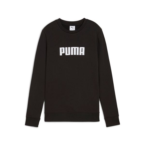 PUMA Women's Puma Essentials Logo Crew, Black, Size XL, Clothing