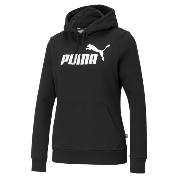 PUMA Women's Puma Essentials Logo Hoodie, Black, Size S, Clothing