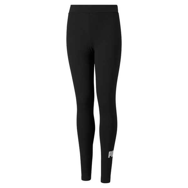 PUMA Women's Puma Essentials Logo Leggings Youth, Black, Size 11-12Y, Clothing