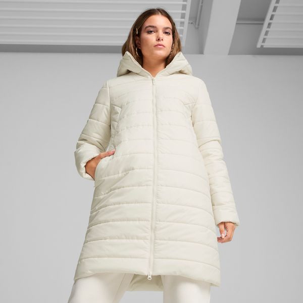 PUMA Women's Puma Essentials Padded Coat, White, Size S, Clothing