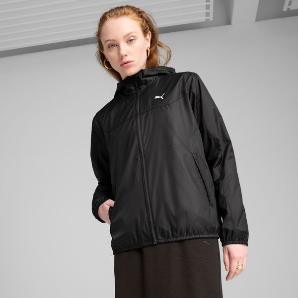 PUMA Women's Puma Essentials Regular Windbreaker Jacket, Black, Size XS, Clothing