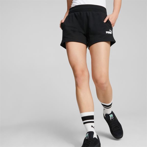 PUMA Women's Puma Essentials Sweat Shorts, Black, Size XXL, Clothing