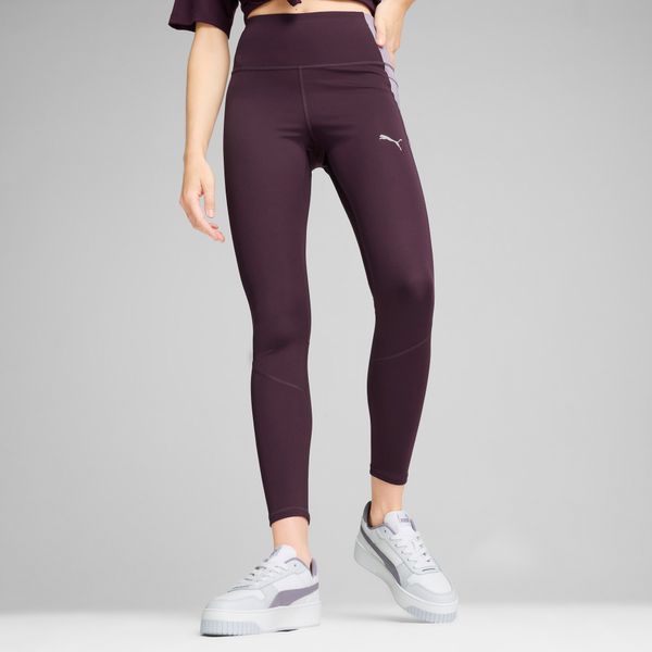 PUMA Women's Puma EVOSTRIPE Tights, Purple, Size M, Clothing