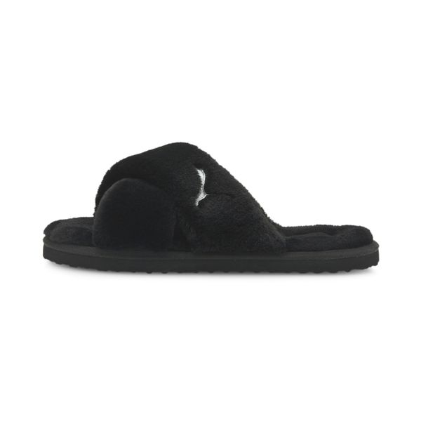 PUMA Women's Puma Fluff X Strap Slide, Black, Size 38, Shoes