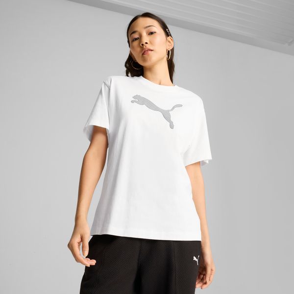 PUMA Women's Puma HER Graphic T-Shirt, White, Size M, Clothing