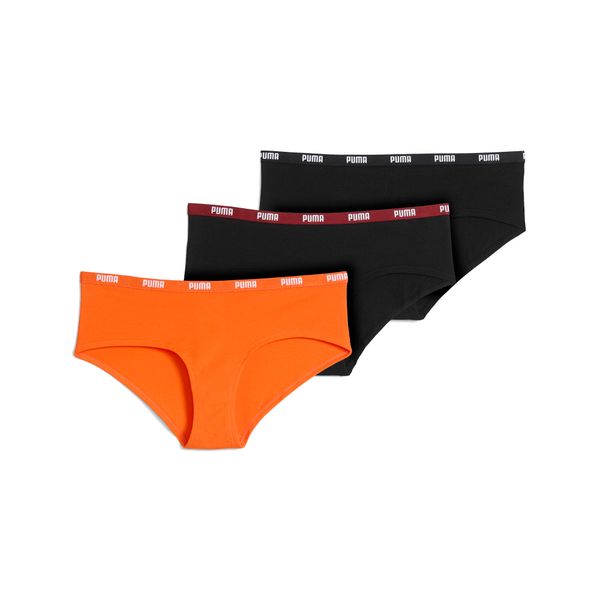 PUMA Women's Puma Hipster Underwears (3-pack), Black, Size XS, Clothing