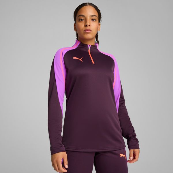 PUMA Women's Puma Individual BLAZE 1/4 Zip Football Top, Purple, Size M, Clothing