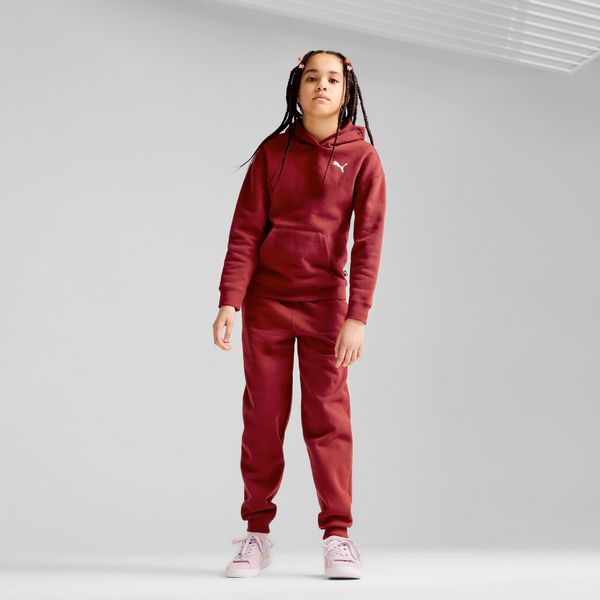 PUMA Women's Puma Loungewear Suit Youth, Red, Size 11-12Y, Clothing