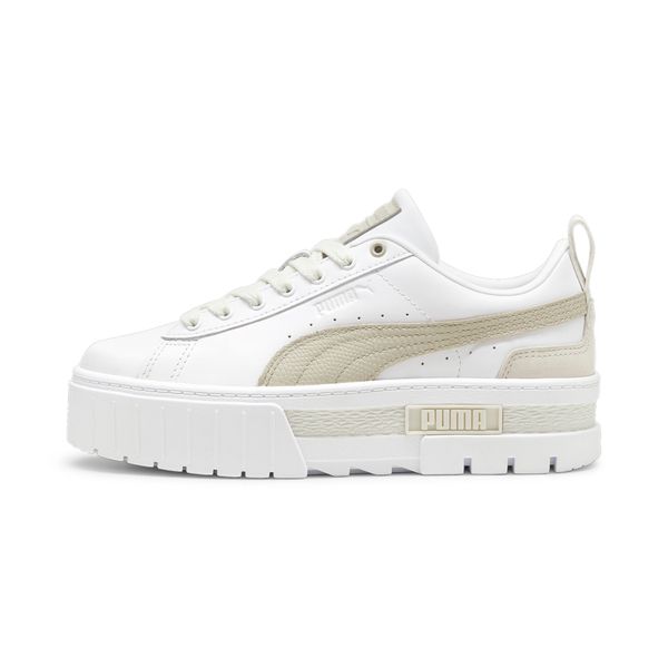 PUMA Women's Puma Mayze Luxe Trainers, White, Size 42, Shoes