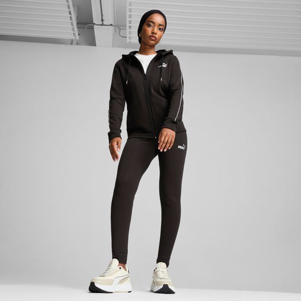 PUMA Women's Puma Metallic Tracksuit, Black, Size L, Clothing